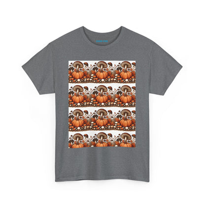 Pumpkin & Mushroom Unisex Heavy Cotton Tee