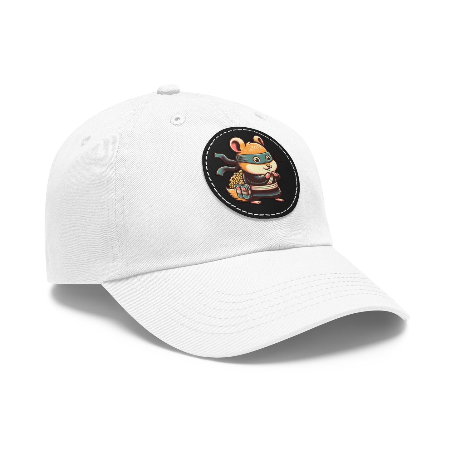 Tricky Mouse Dad Hat with Leather Patch (Round)