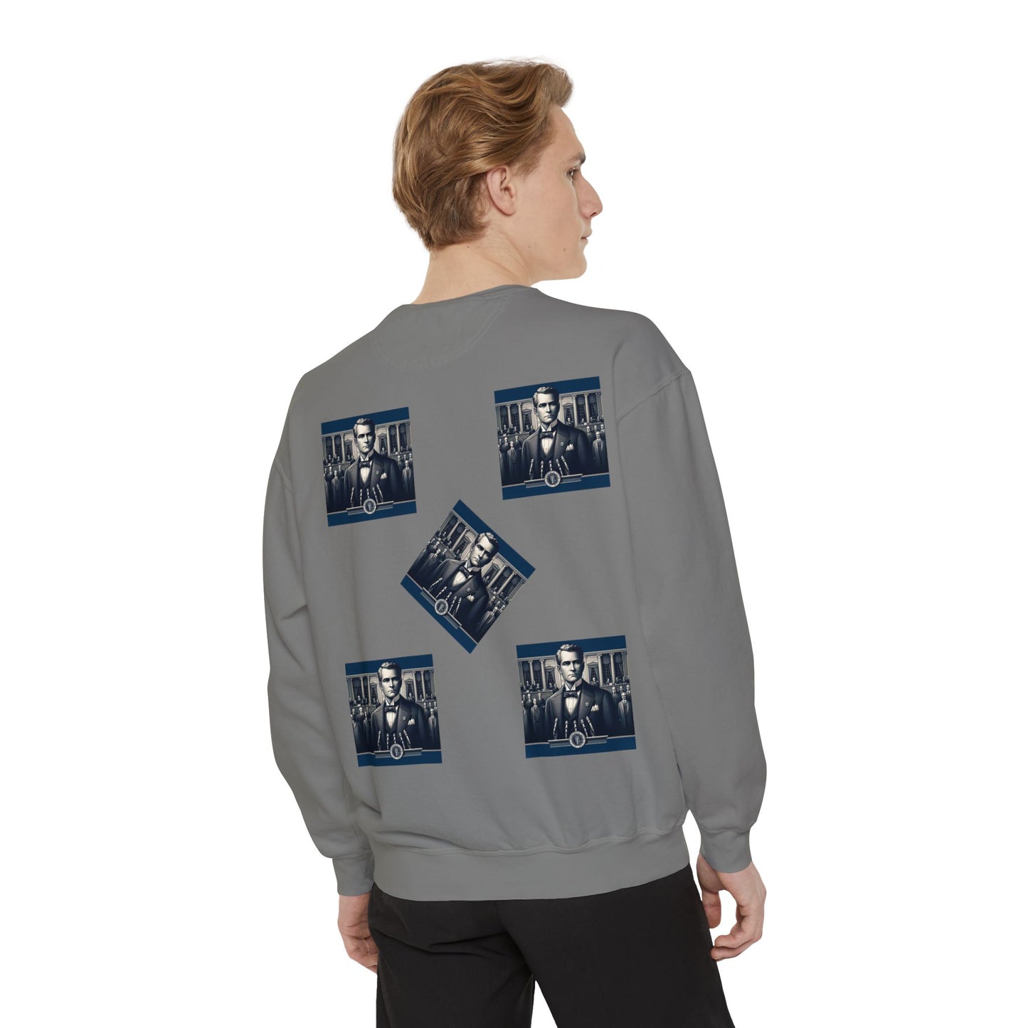 Bleu Square Unisex Garment-Dyed Sweatshirt