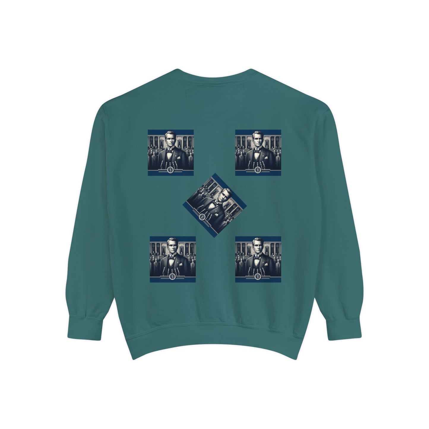 Bleu Square Unisex Garment-Dyed Sweatshirt