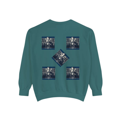 Bleu Square Unisex Garment-Dyed Sweatshirt