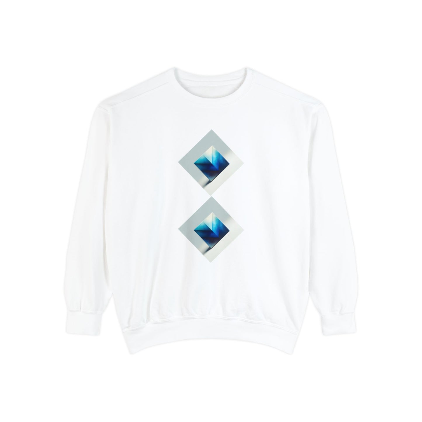 Blue Square Unisex Garment-Dyed Sweatshirt