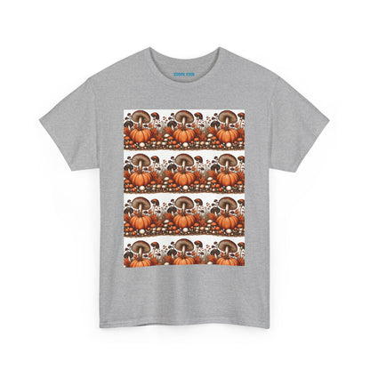 Pumpkin & Mushroom Unisex Heavy Cotton Tee