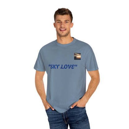 Sky Love Unisex Garment-Dyed T-shirt