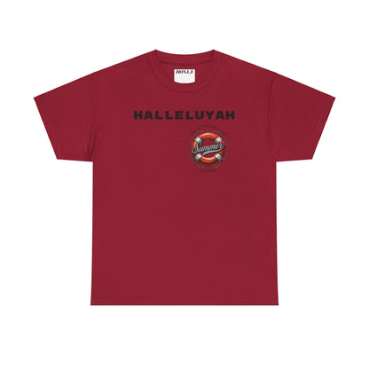 Halleluyah Safe Vacation  Unisex Heavy Cotton Tee Shirt is created for the purpose of all tourist and  travellers.