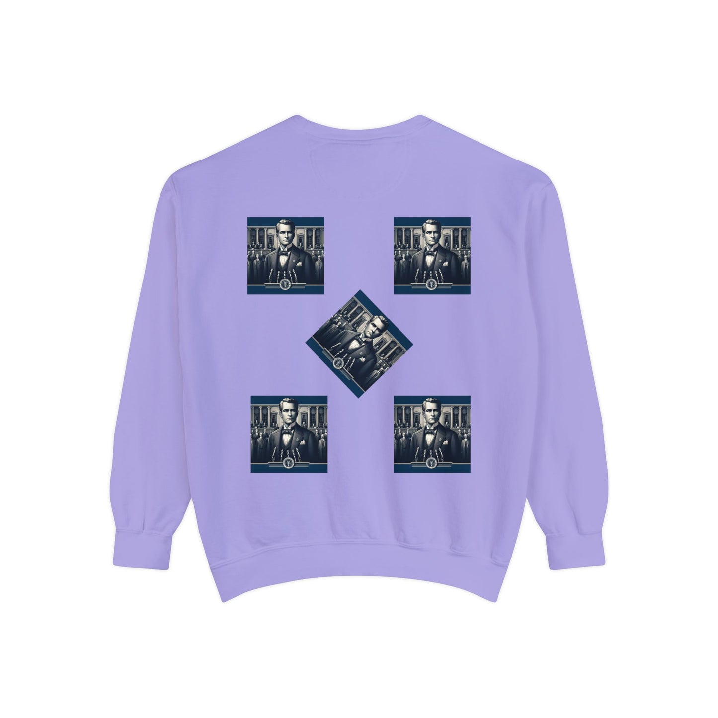 Bleu Square Unisex Garment-Dyed Sweatshirt