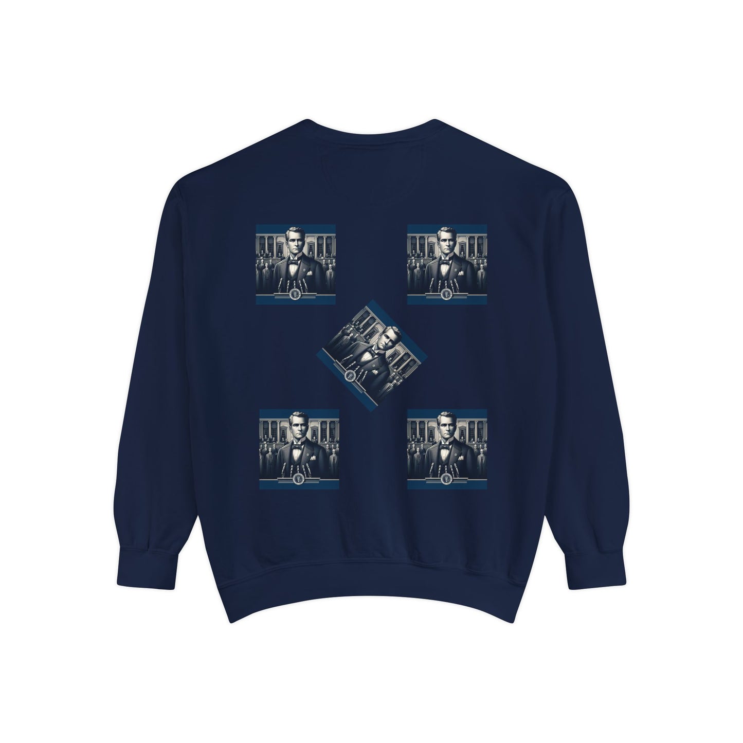 Bleu Square Unisex Garment-Dyed Sweatshirt