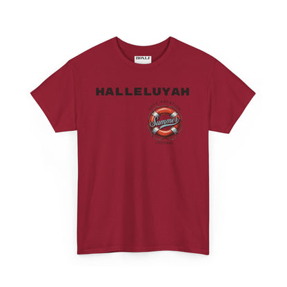 Halleluyah Safe Vacation  Unisex Heavy Cotton Tee Shirt is created for the purpose of all tourist and  travellers.