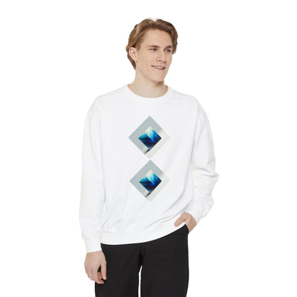 Blue Square Unisex Garment-Dyed Sweatshirt