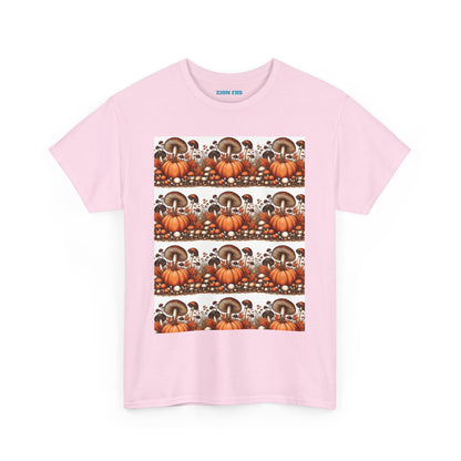 Pumpkin & Mushroom Unisex Heavy Cotton Tee