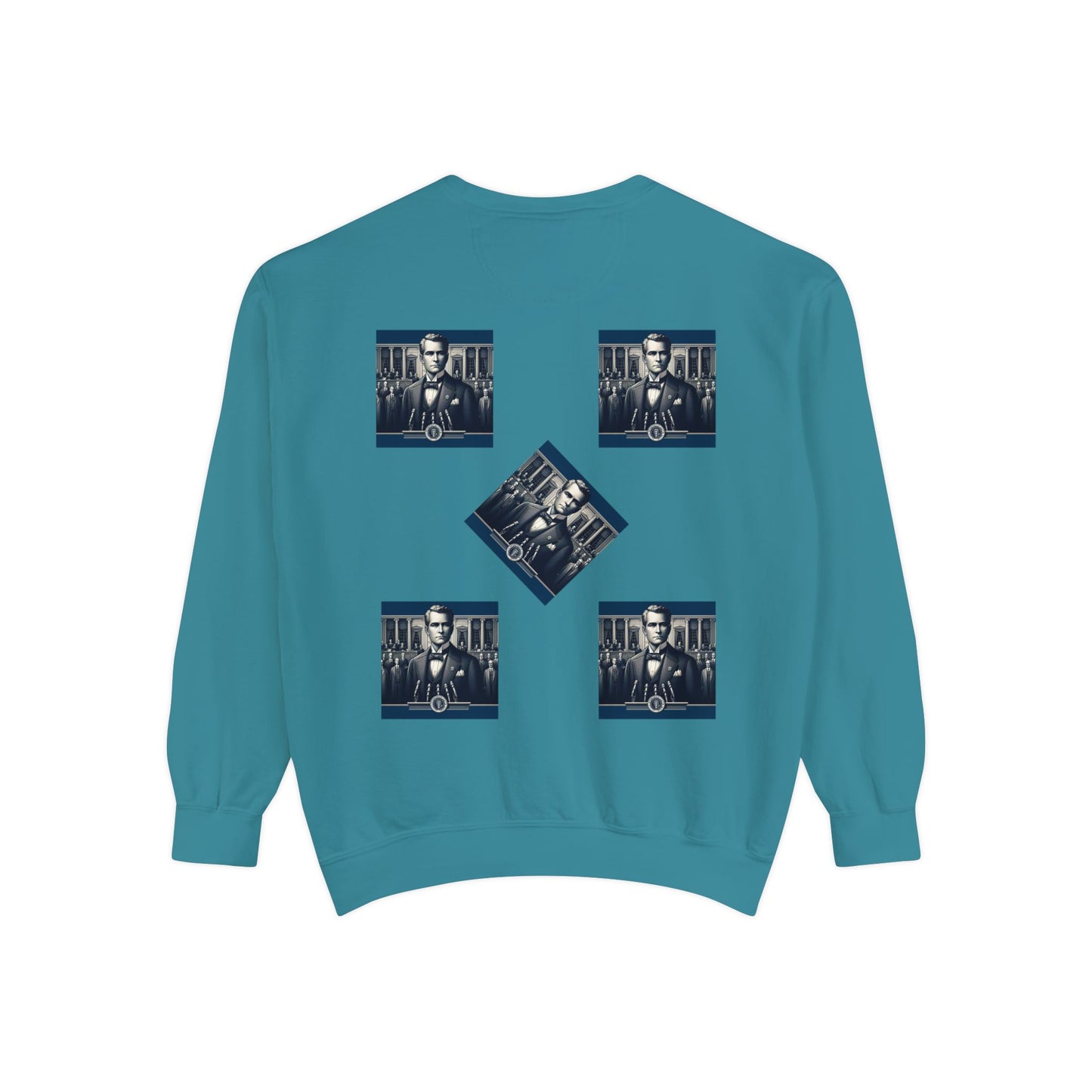 Bleu Square Unisex Garment-Dyed Sweatshirt