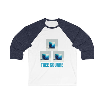 Tree Square Woman's  3\4 Sleeve Baseball Tee