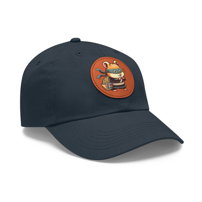 Tricky Mouse Dad Hat with Leather Patch (Round)