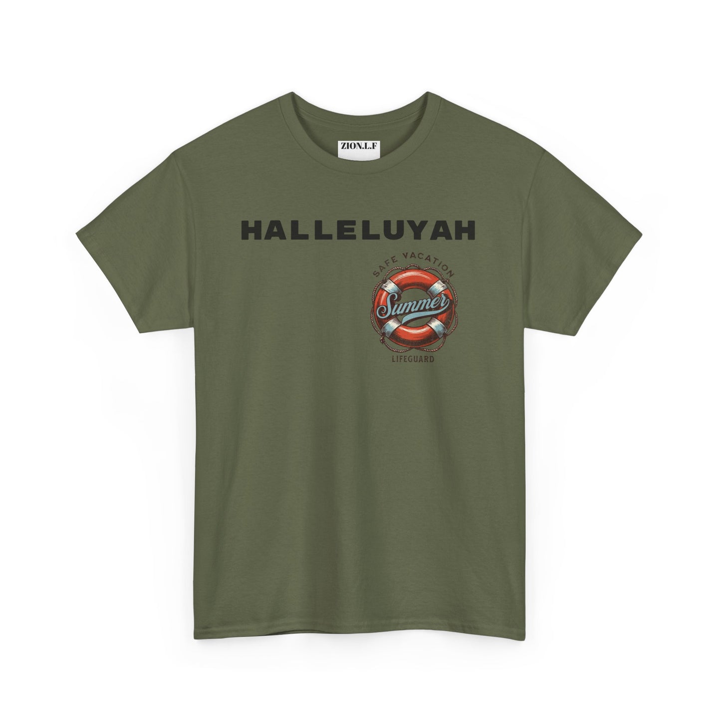 Halleluyah Safe Vacation  Unisex Heavy Cotton Tee Shirt is created for the purpose of all tourist and  travellers.