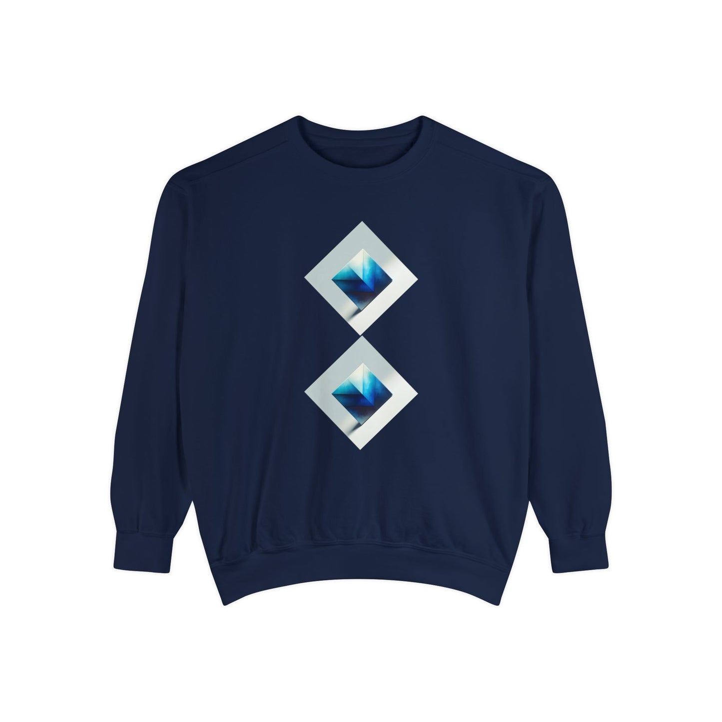 Blue Square Unisex Garment-Dyed Sweatshirt