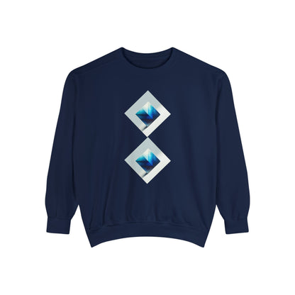 Blue Square Unisex Garment-Dyed Sweatshirt