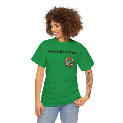 Halleluyah Safe Vacation  Unisex Heavy Cotton Tee Shirt is created for the purpose of all tourist and  travellers.