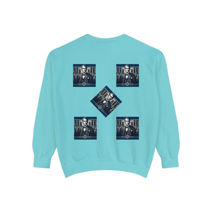 Bleu Square Unisex Garment-Dyed Sweatshirt