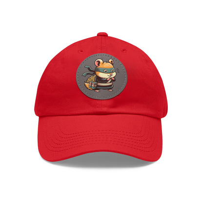 Tricky Mouse Dad Hat with Leather Patch (Round)