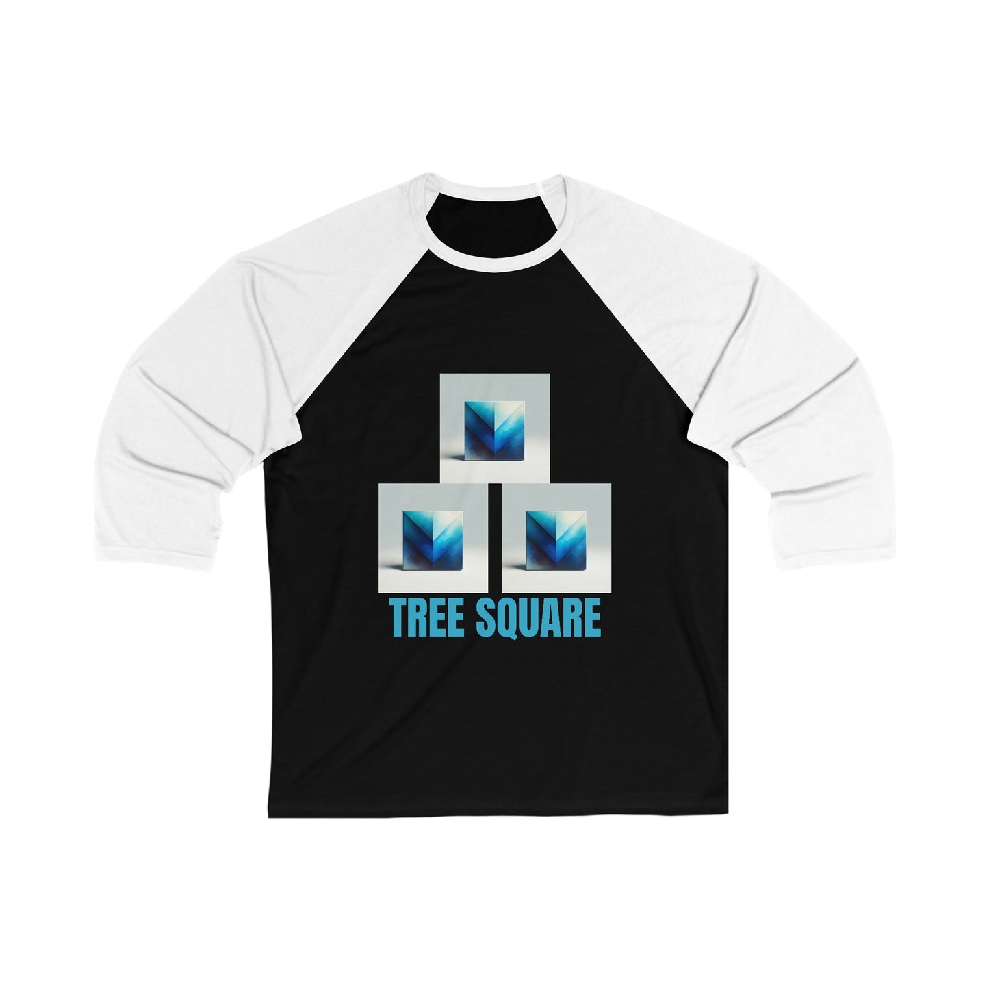 Tree Square Woman's  3\4 Sleeve Baseball Tee