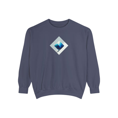 Bleu Square Unisex Garment-Dyed Sweatshirt