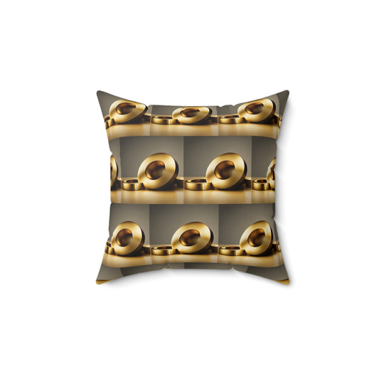 Golden Chain Spun Polyester Square Pillow