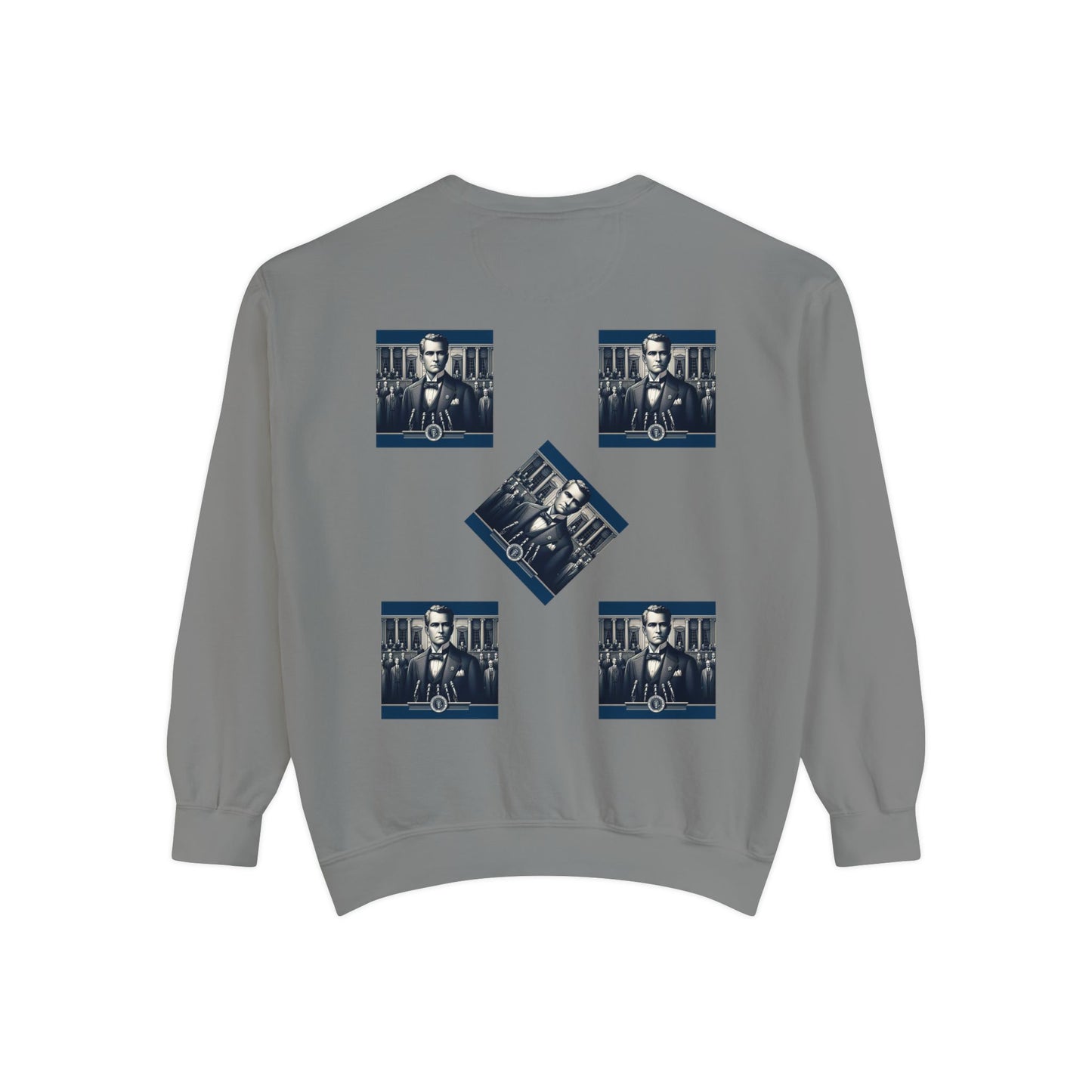 Bleu Square Unisex Garment-Dyed Sweatshirt