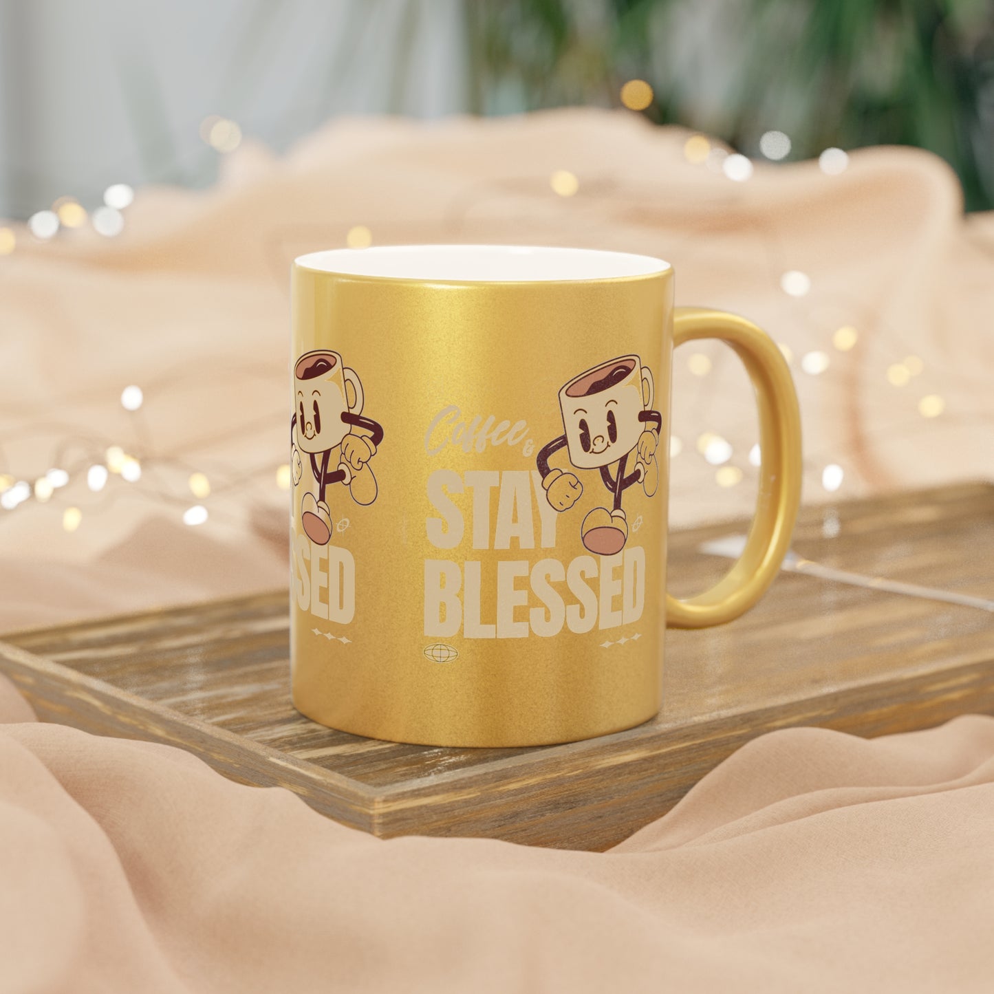 Stay Blessed Metallic Mug (Silver\Gold)