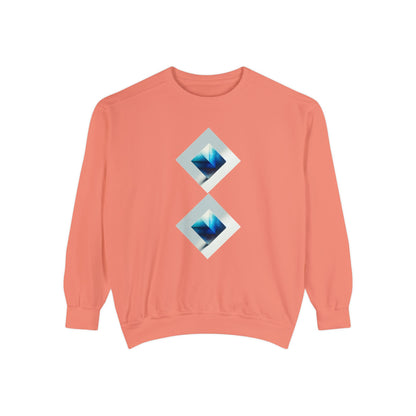 Blue Square Unisex Garment-Dyed Sweatshirt