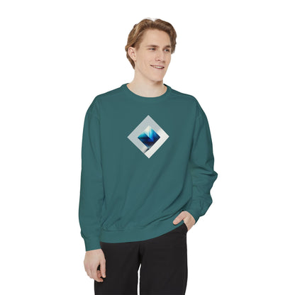 Bleu Square Unisex Garment-Dyed Sweatshirt