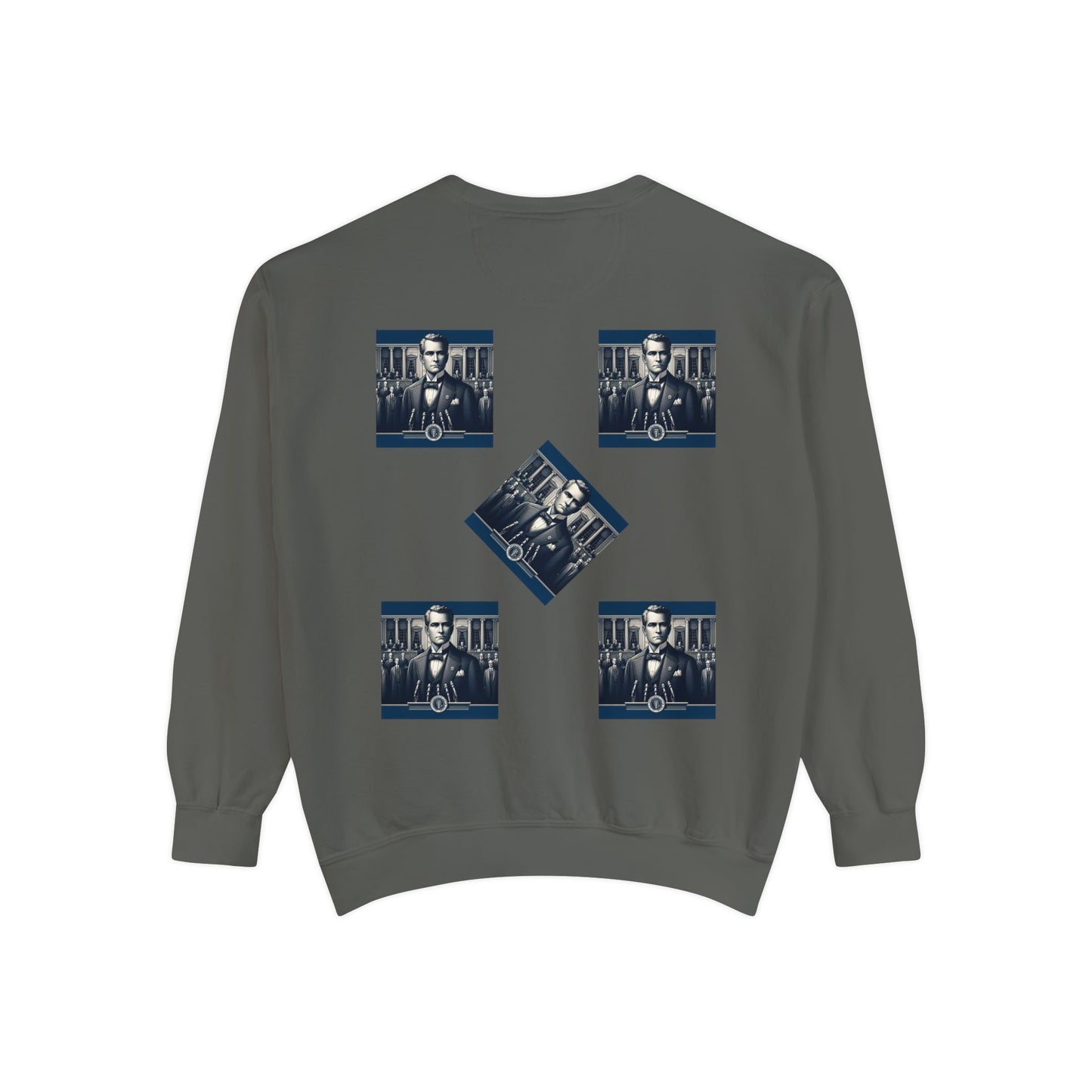 Bleu Square Unisex Garment-Dyed Sweatshirt