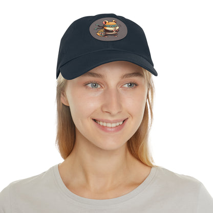 Tricky Mouse Dad Hat with Leather Patch (Round)