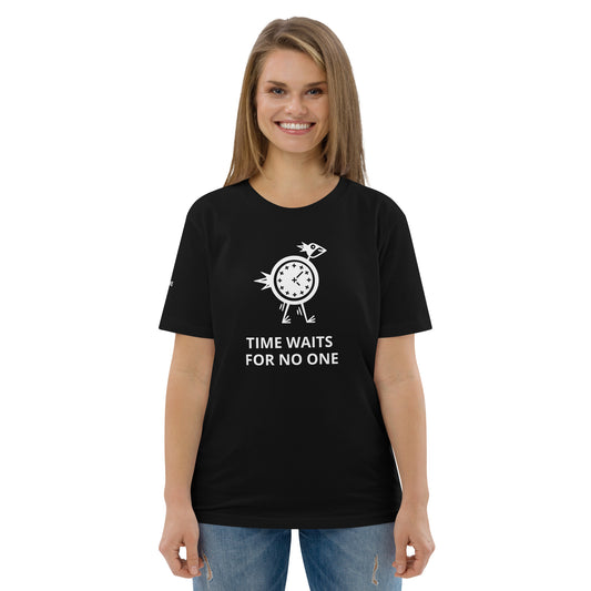 TIME WAITS FOR NO ONE Unisex organic cotton t-shirt - Zion Legend Fashions