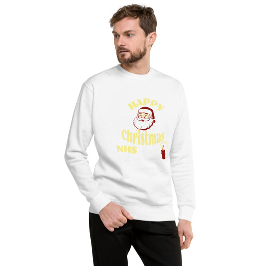 Happy Christmas NHS Unisex Premium Sweatshirt, Special Offer .christmas gift,cozy fleece,festive apparel,nhs sweatshirt,streetwear style,Sweatshirt,unisex clothingZion Legend Fashions