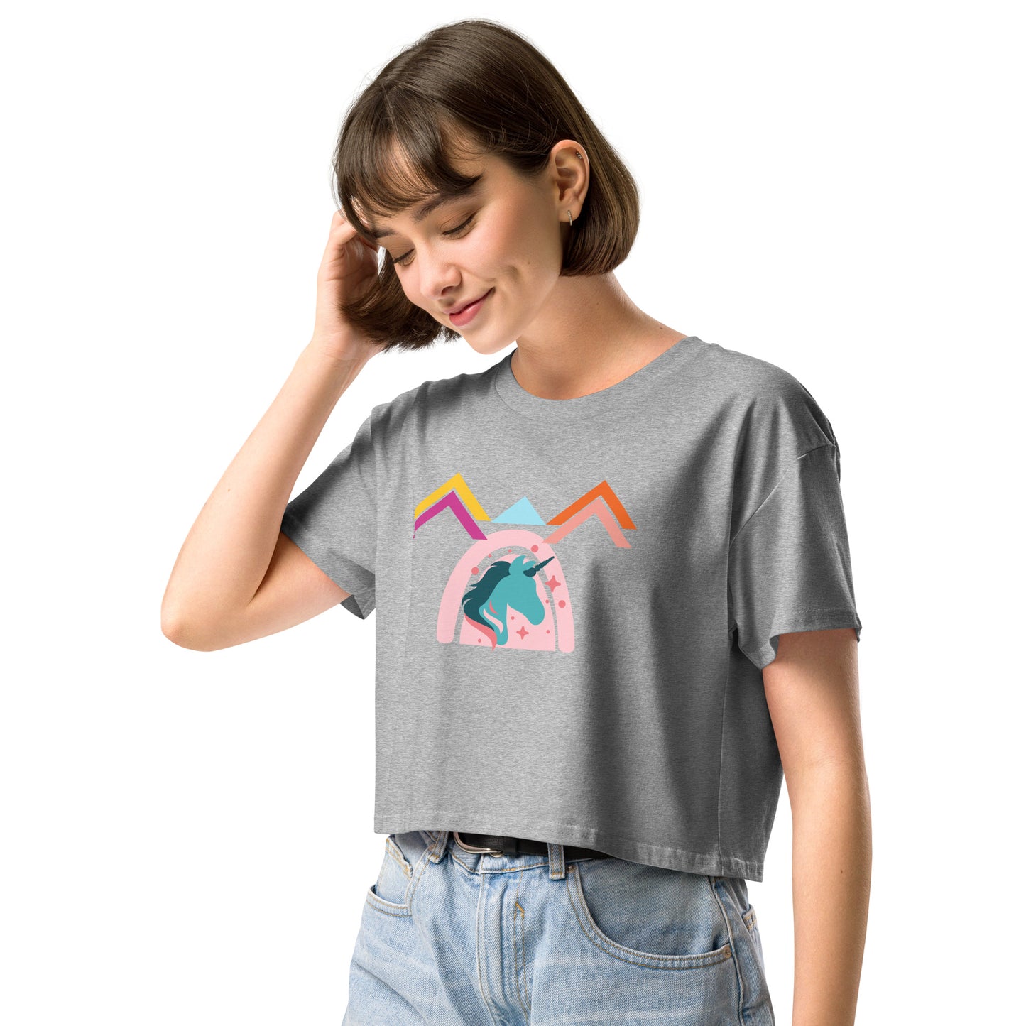 Unicorn World Women’s Crop Top Tee