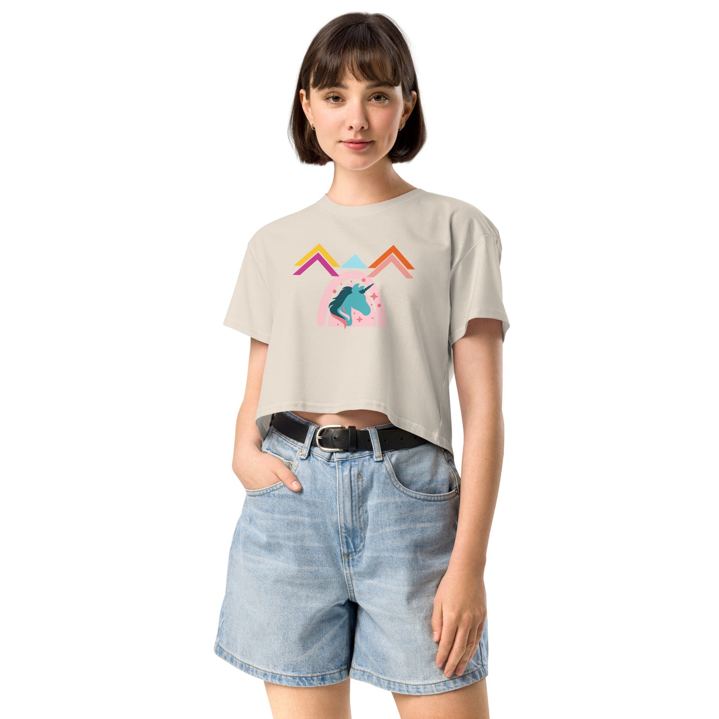 Unicorn World Women’s Crop Top Tee