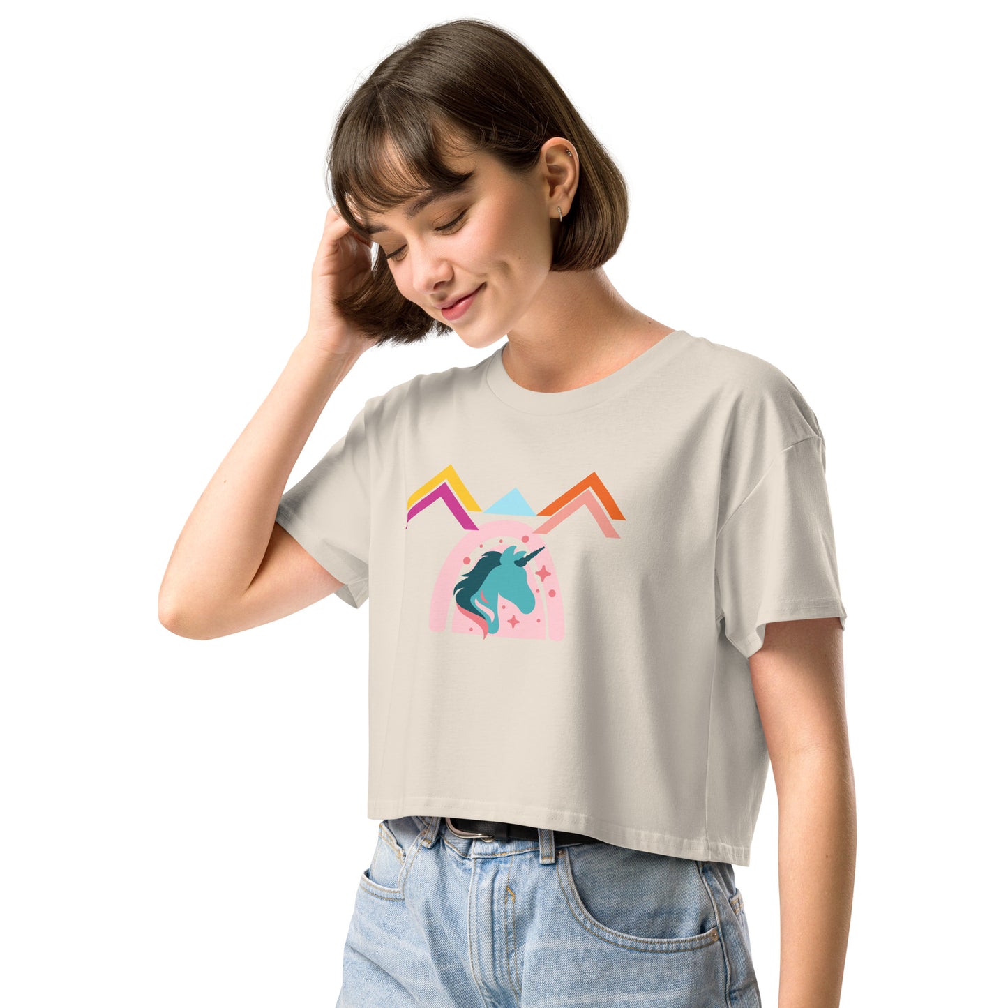 Unicorn World Women’s Crop Top Tee