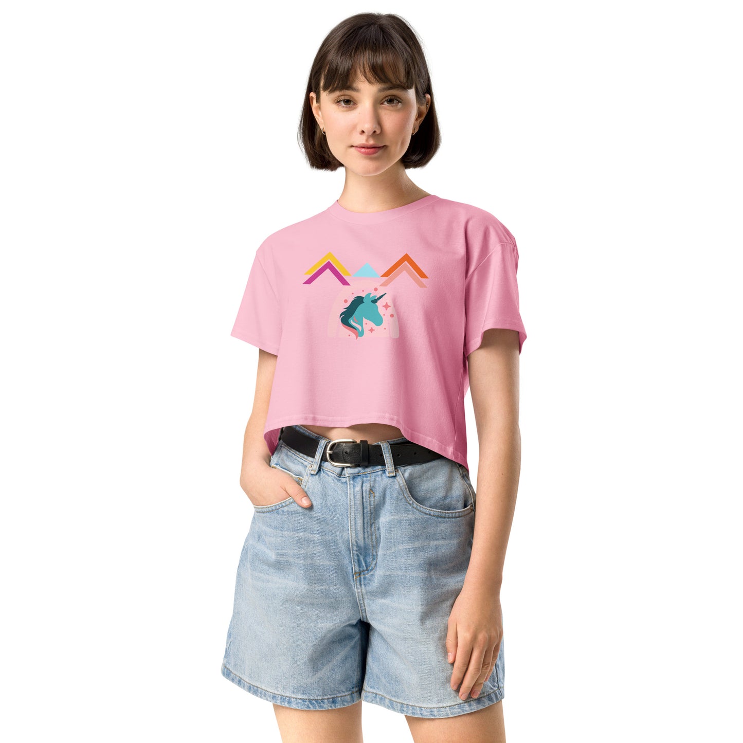 Unicorn World Women’s Crop Top Tee