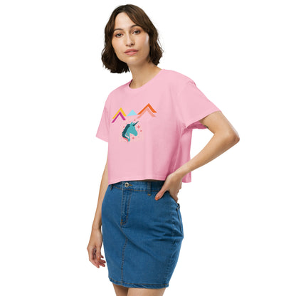 Unicorn World Women’s Crop Top Tee