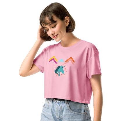 Unicorn World Women’s Crop Top Tee