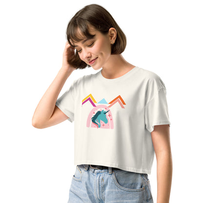 Unicorn World Women’s Crop Top Tee