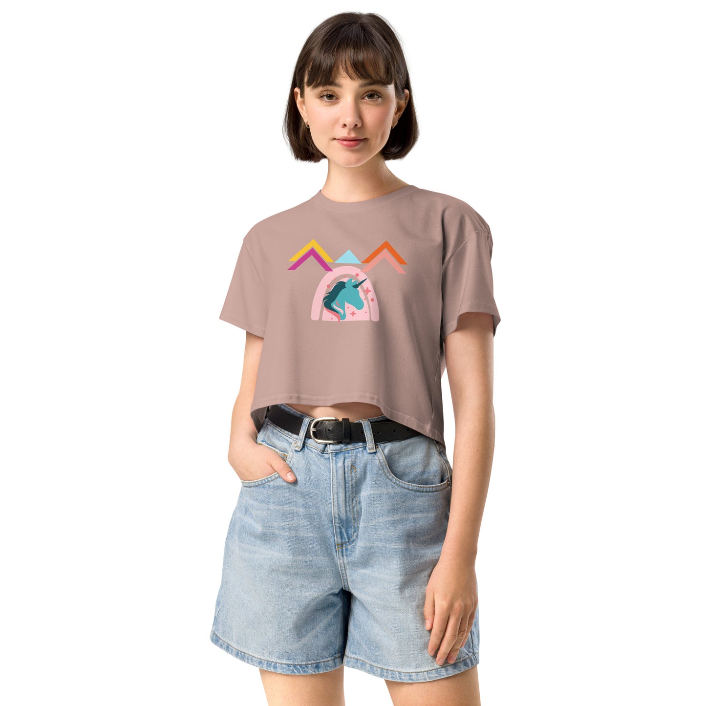 Unicorn World Women’s Crop Top Tee