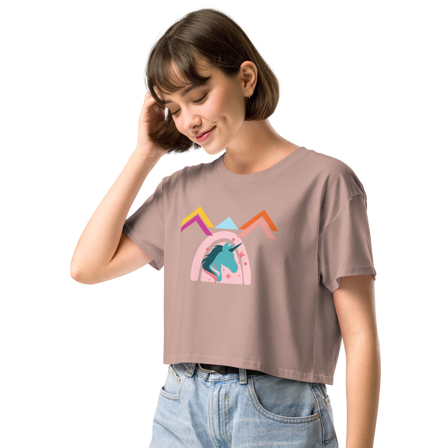 Unicorn World Women’s Crop Top Tee