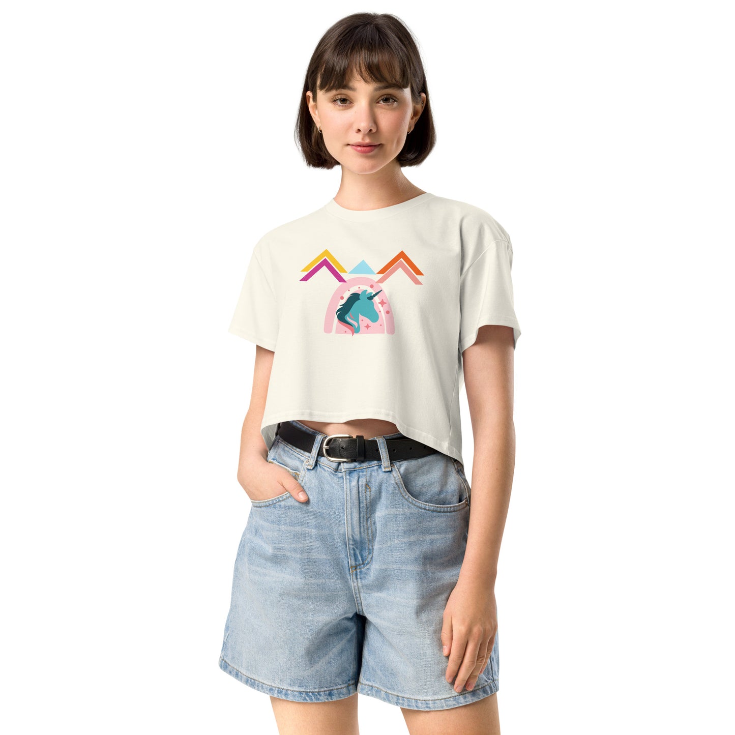 Unicorn World Women’s Crop Top Tee