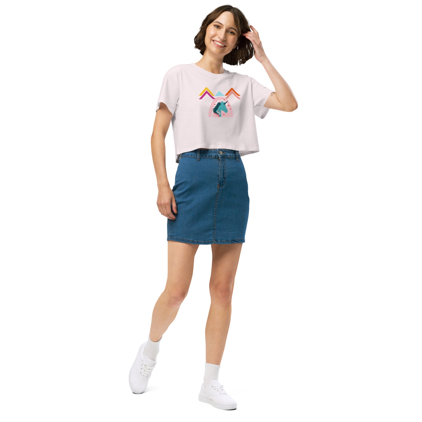 Unicorn World Women’s Crop Top Tee