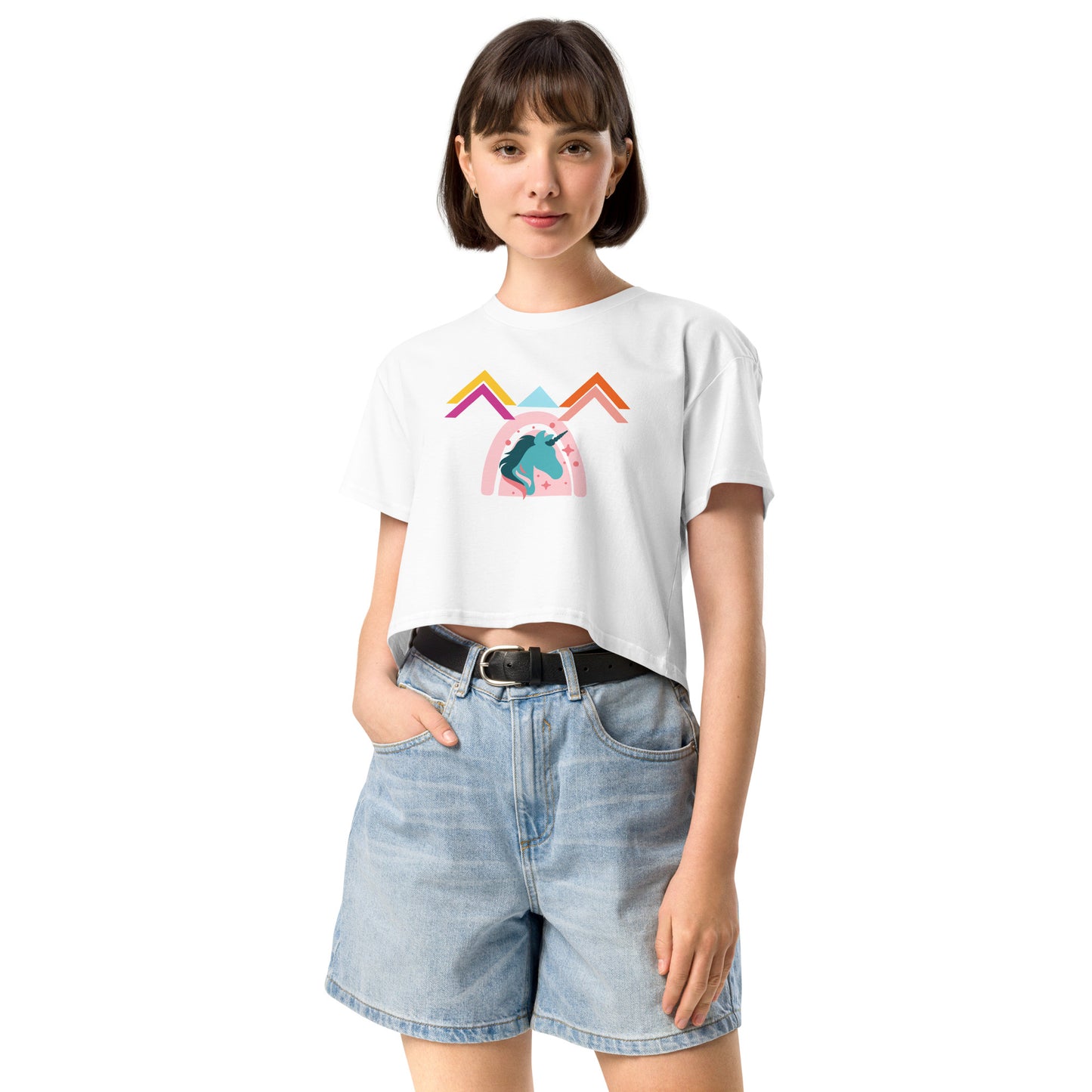 Unicorn World Women’s Crop Top Tee