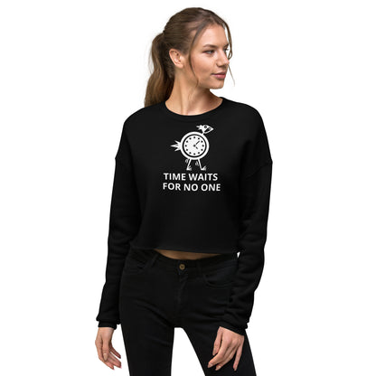 Time Waits For No One Crop Sweatshirt