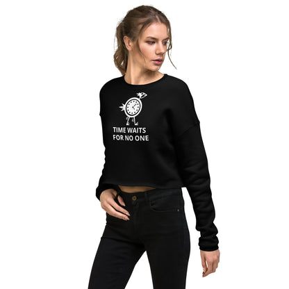 Time Waits For No One Crop Sweatshirt