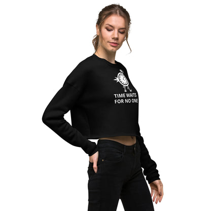 Time Waits For No One Crop Sweatshirt