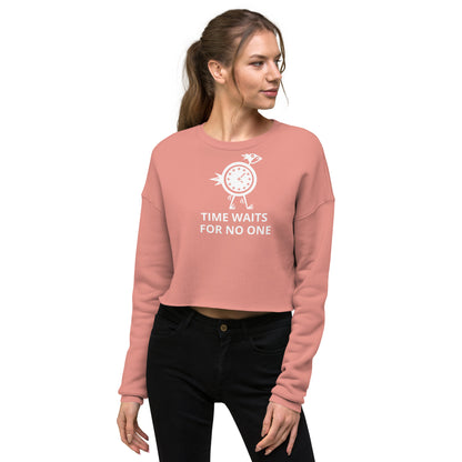 Time Waits For No One Crop Sweatshirt